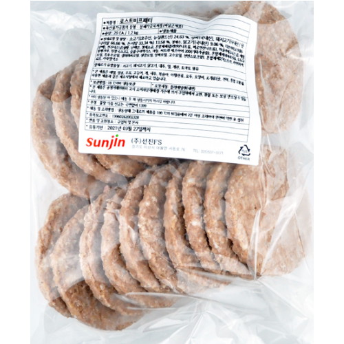 선진포크  로스트 비프패티 1.2kg 60g x 20개입 아이스박스