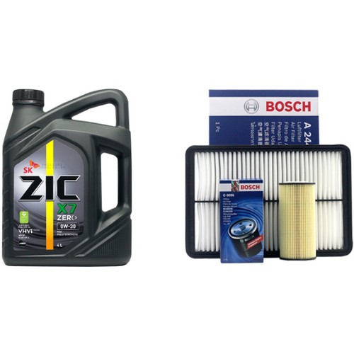 SK엔무브 ZIC 제로 X7 0W30 4L + 보쉬필터 현대 더뉴 아반떼AD 가솔린
