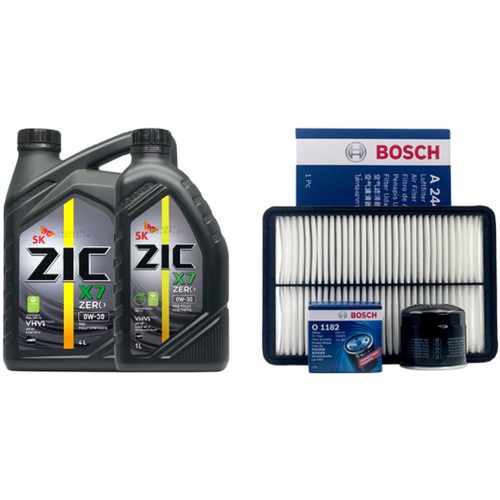 SK엔무브 ZIC 제로 X7 0W30 5L + 보쉬필터 현대 그랜저IG 2.4 가솔린