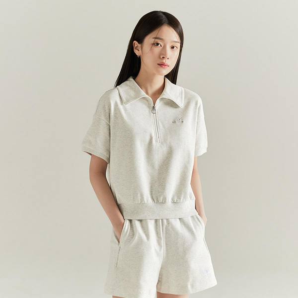 뉴발란스 반집업 반팔 맨투맨 NBNCD2W312