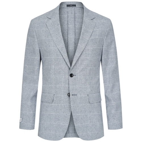 지오지아 앤드지 린넨 글렌체크 캐주얼 자켓_BLA2KG1054