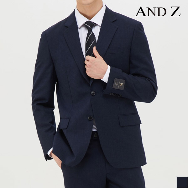 ANDZ 멜란지네이비 크레스피노 정장자켓_BZA5SB1104