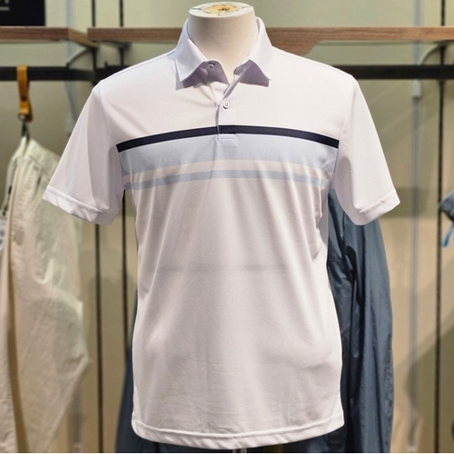 트레몰로 주 21 여름 스판 되고 몸에 붙지않아 청량감 느껴지는 블루 원 포인트 배색 반팔 티셔츠 TRNASXY2571 -7881 ..