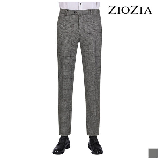 지오지아 베이지 멀티 체크 정장팬츠 ABA4SP1205