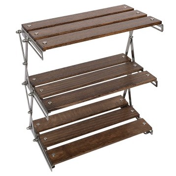 카르닉  3단 미니 캠핑 우드 쉘프