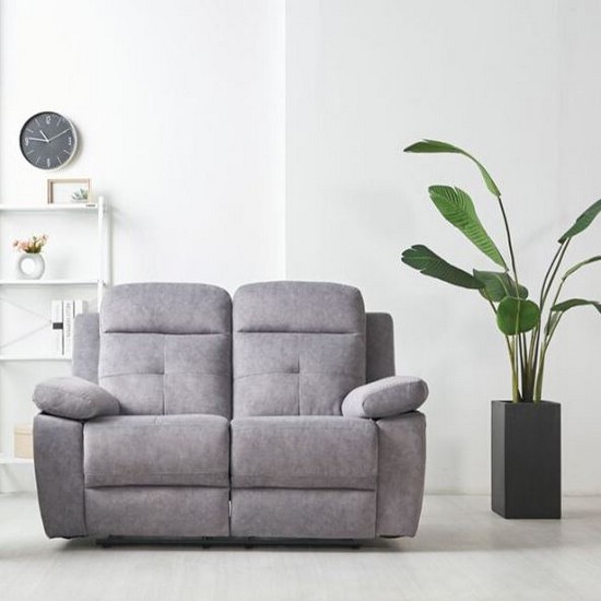 에보니아 헤븐 아쿠아스웨이드 패브릭 리클라이너 2인용