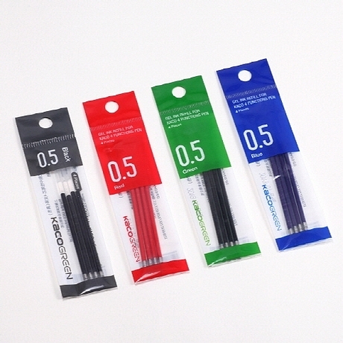 카코  이지 4색 원터치 노크식 멀티펜 컬러 리필심 4pcs 5종