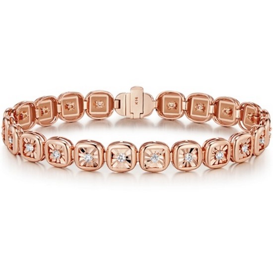 로제도르 14K 팔찌 루미에 디아프 스퀘어 FBF3-B-0451