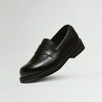 커스텀에이드 4cm 소가죽 볼드 스퀘어토 로퍼 마일스 CR0062 CR0062 Black