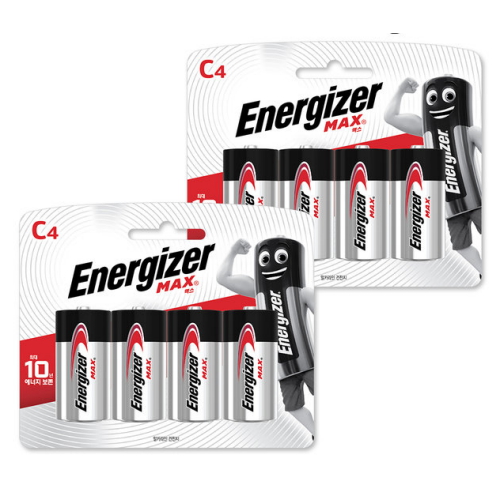 에너자이저  맥스 C형 건전지 4개입 2개