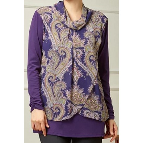 마담엘레강스 사라 페이즐 쉬폰 블라우스 K214BL02