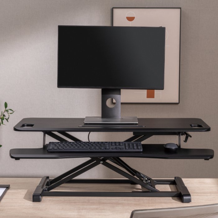 롱코 높이조절 스탠워크 수동 스탠딩 책상 거치형