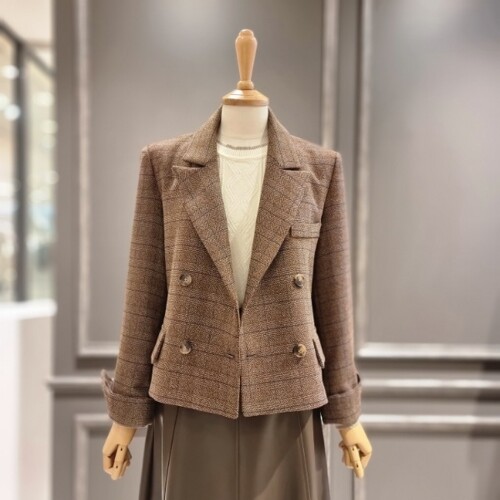 아니베에프 더블 체크 숏자켓 A2AWJK500