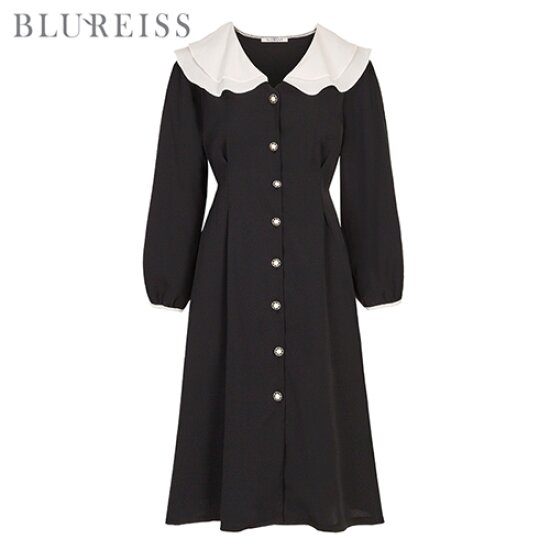 블루레이스 더블카라진주버튼원피스_B2F1OP3271