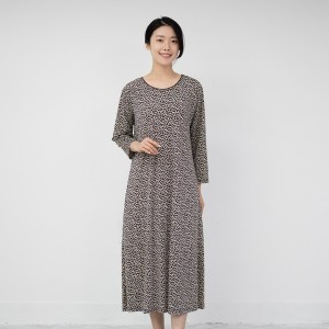 모슬린 엄마옷 레오파드 홈웨어 원피스 EHO303127 마담 미시옷 중년여성의류 빅