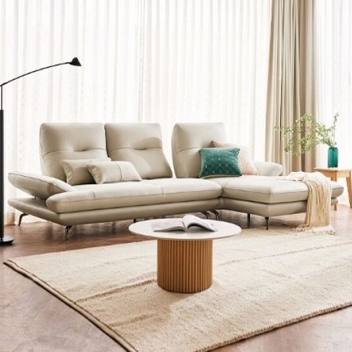 자코모 컴포트 발렌티 스윙 카우치형 기능성 럭스 천연통가죽 소파 4인용