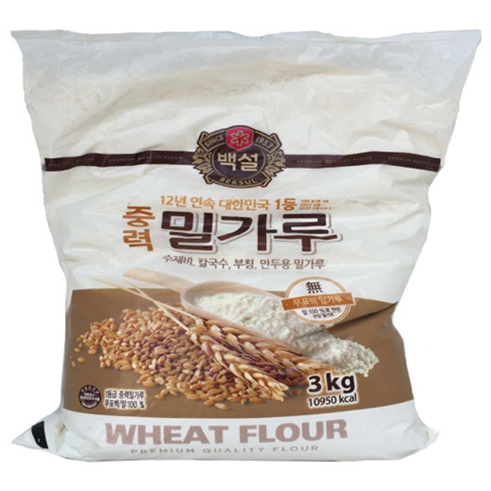 백설 중력 밀가루 3kg