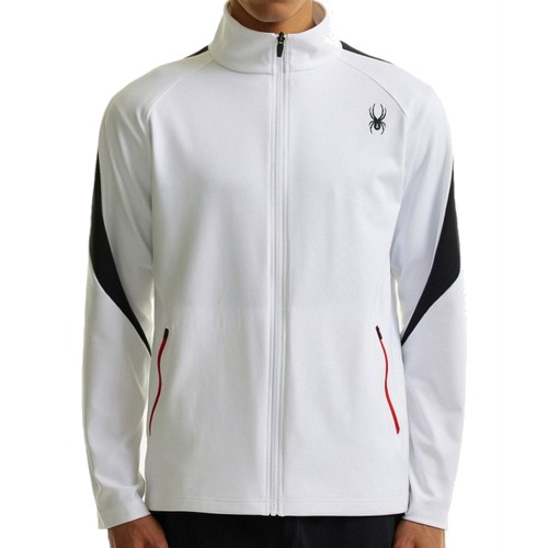 스파이더  SPYDER 남성 트레이닝 프로웹 스탠드 넥 집업 재킷 SPHPCNFT201MWHT