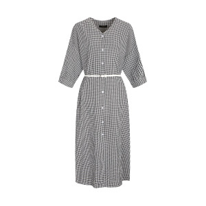 더아이잗 깅엄 체크 플레어 원피스 IL6P0OP51_순천점