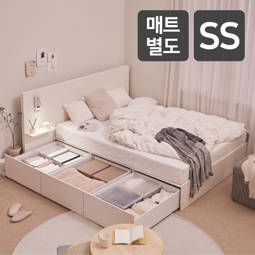 크라운퍼니쳐 노아06 조명 빅수납 호텔 침대 SS