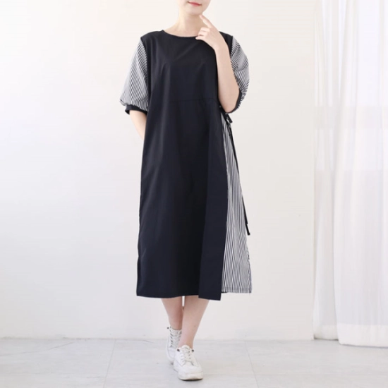 웬디즈갤러리 스트라이프 배색 원피스 IOP112