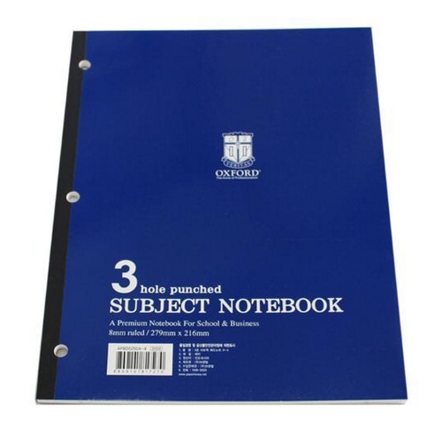 옥스포드  3공 서브젝 패드 Letter 60매 랜덤 7개