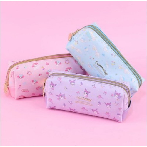 산리오  금박 투지퍼 사각 필통