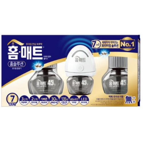 홈매트 홈솔루션 전자모기향 훈증기 + 훈증액 리필 29ml x 3p EMV-110HST