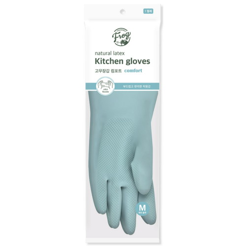 FROG  고무장갑 컴포트 소형 8켤레, 에쉬블루