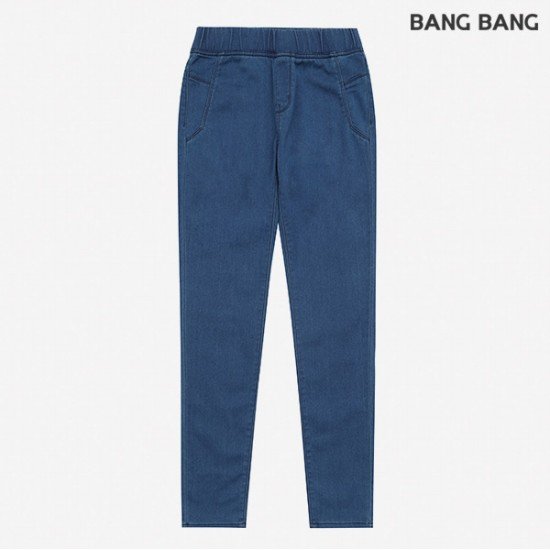 뱅뱅 절개포인트 밴딩 데님레깅스 YQE237