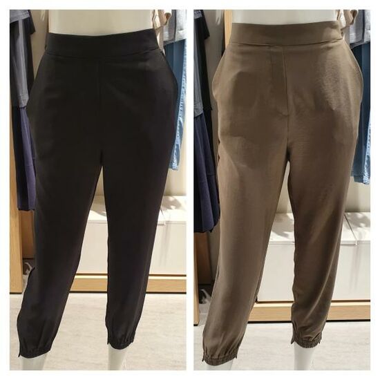 비지트인뉴욕 뒷밴딩 언발 조거팬츠 VY5LP50 브라운 55 55 S S 창고대개방 니트 가디건 블라우스 원피스 팬츠 코트 자켓 점퍼 ..