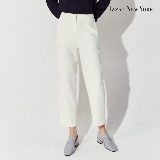 더아이잗 여성 백 밴딩 테이퍼드핏 팬츠 IN2A0SL03