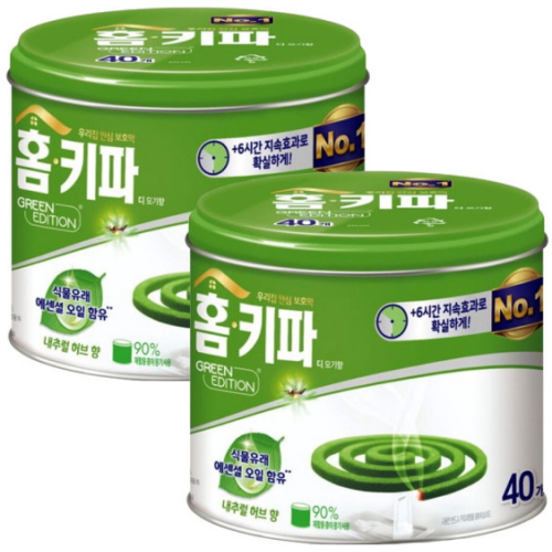 홈키파 디 모기향 허브향 그린에디션 40개입