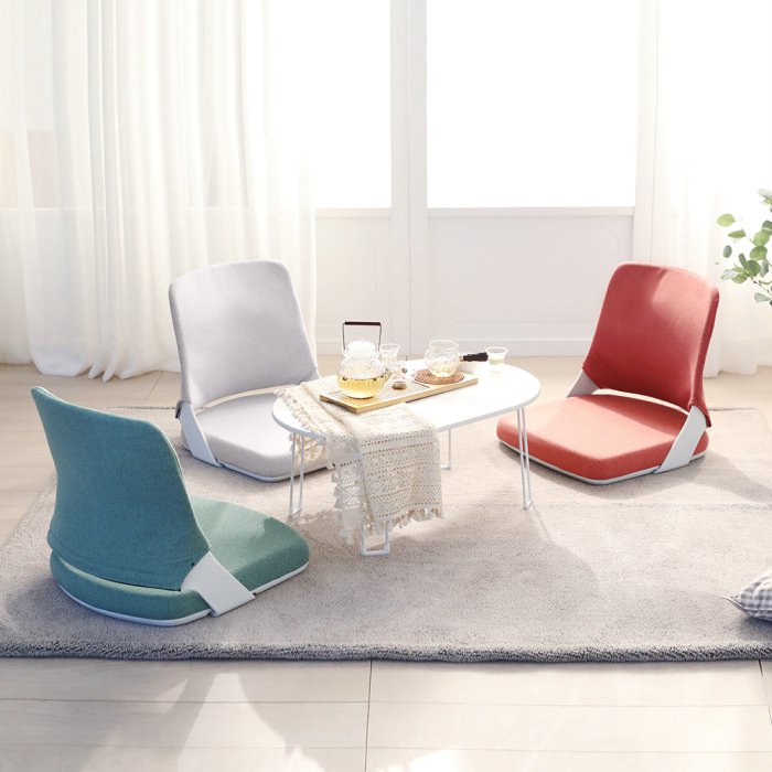 린백  누비 등받이 좌식의자 LB01S