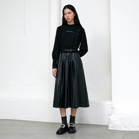 에고이스트 여성 래더 스커트 배색 믹스 원피스_EN4WO160