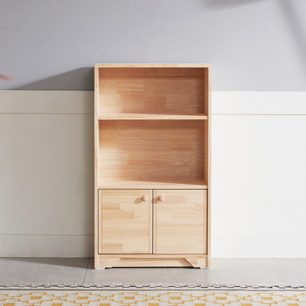 우아미가구 릴로우 원목 3단 도어 책장