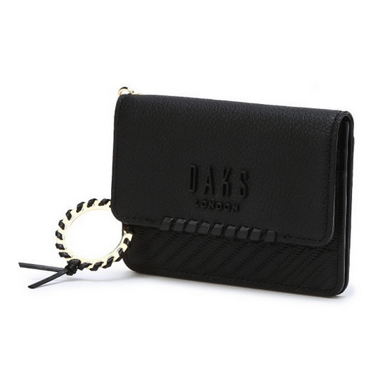 닥스 여성 패턴배색 가죽 카드지갑_DCHO3E172BK