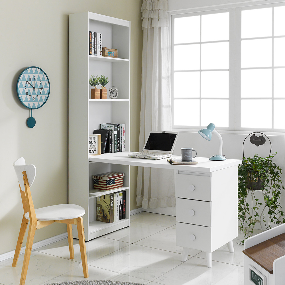 장인가구 큐브 책장형 책상세트