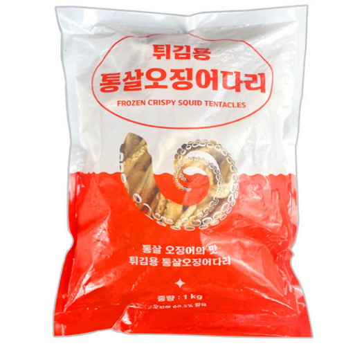 펀쿡  튀김용 통살 오징어다리 1kg