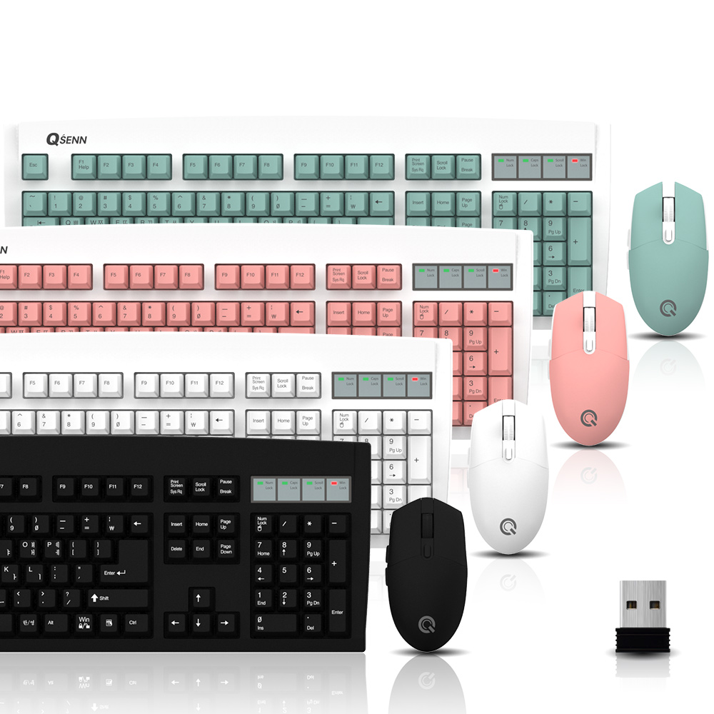 QSENN  MK350 무선 키보드 마우스 세트