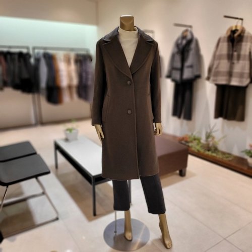 데미안 스티치 모캐시혼방 싱글 투버튼 롱코트 DH81112