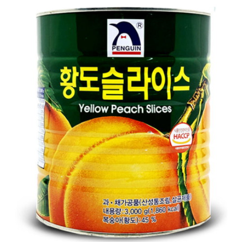 펭귄  황도 슬라이스 3kg