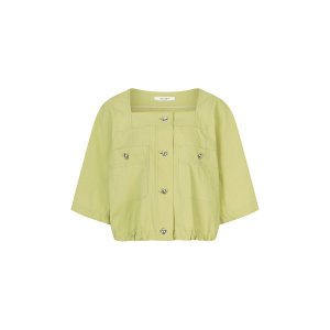 JJ지고트 정상 스퀘어넥 스트링 크롭 블라우스 GN6A0BLR3