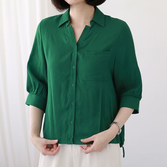 웬디즈갤러리 티타임 7부 블라우스 셔츠 JSH108