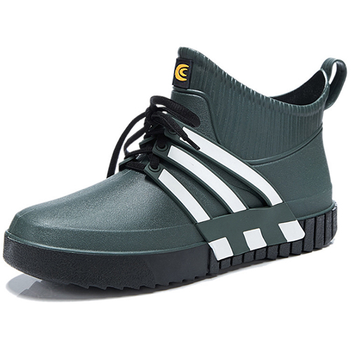 슈퍼카미트 남성 패션 논슬립 삼선 레인부츠 MRB02 블랙 260