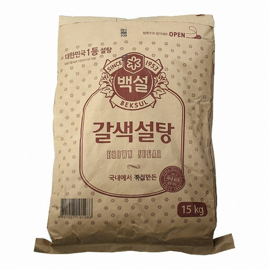 CJ제일제당 백설 갈색설탕 15kg[1개]