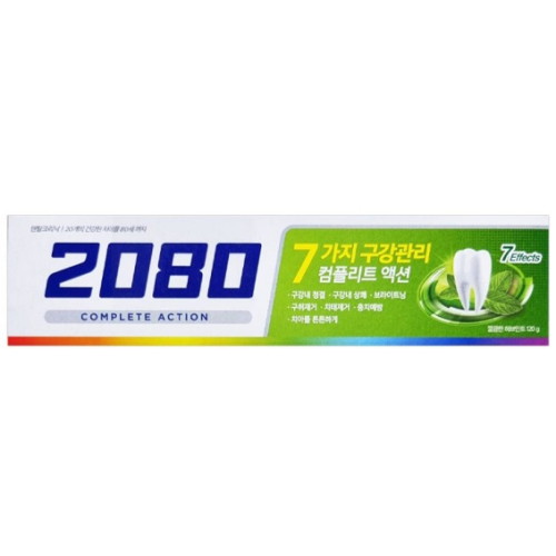 애경 2080 컴플리트액션 치약 허브민트향 120g[18개]