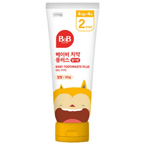  B&B 2스텝 베이비 치약 플러스 60g [5개]