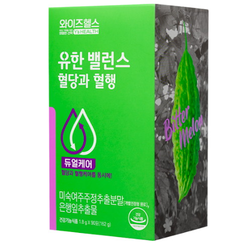 유한양행 와이즈헬스 유한 밸런스 혈당과 혈행 1.8g 90포