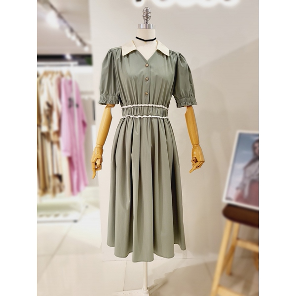 진주점 FOCUS 밴드카라원피스 FM3C7OP0240 민트 FREE 포커스 베스트템 구성 여성 티셔츠 블라우스 여름자켓 원..